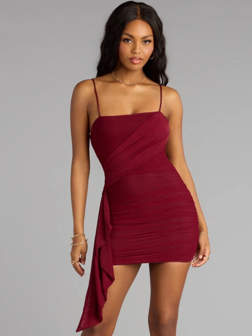 Wrap It Up Ruched Bodycon Mini Dress NEW 🏷️